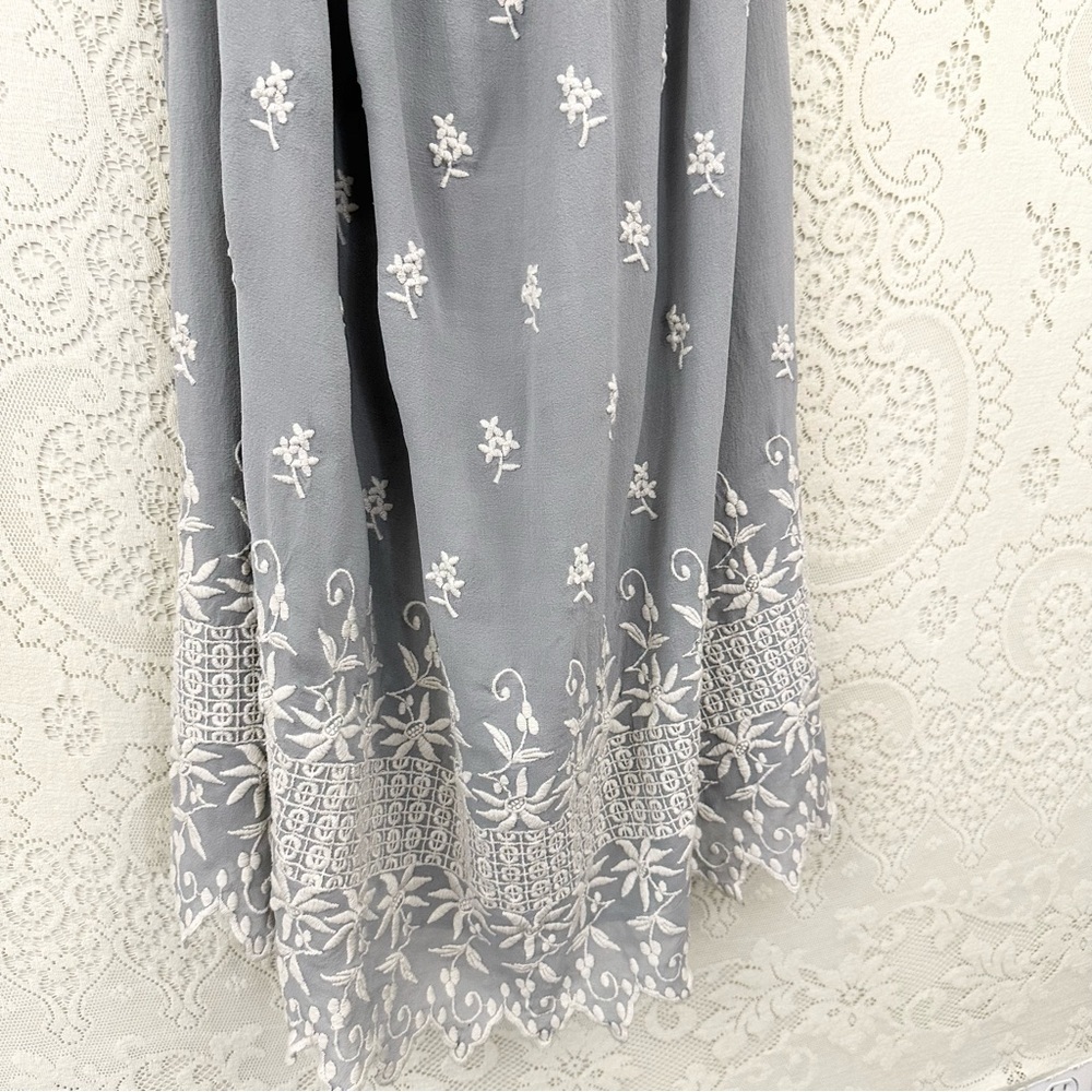 LoveShackFancy Isabel Dress in Dusty Sage Summer Garden - Picture 8 of 16